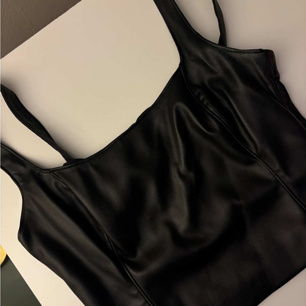 Abercrombie Vegan Leather Corset